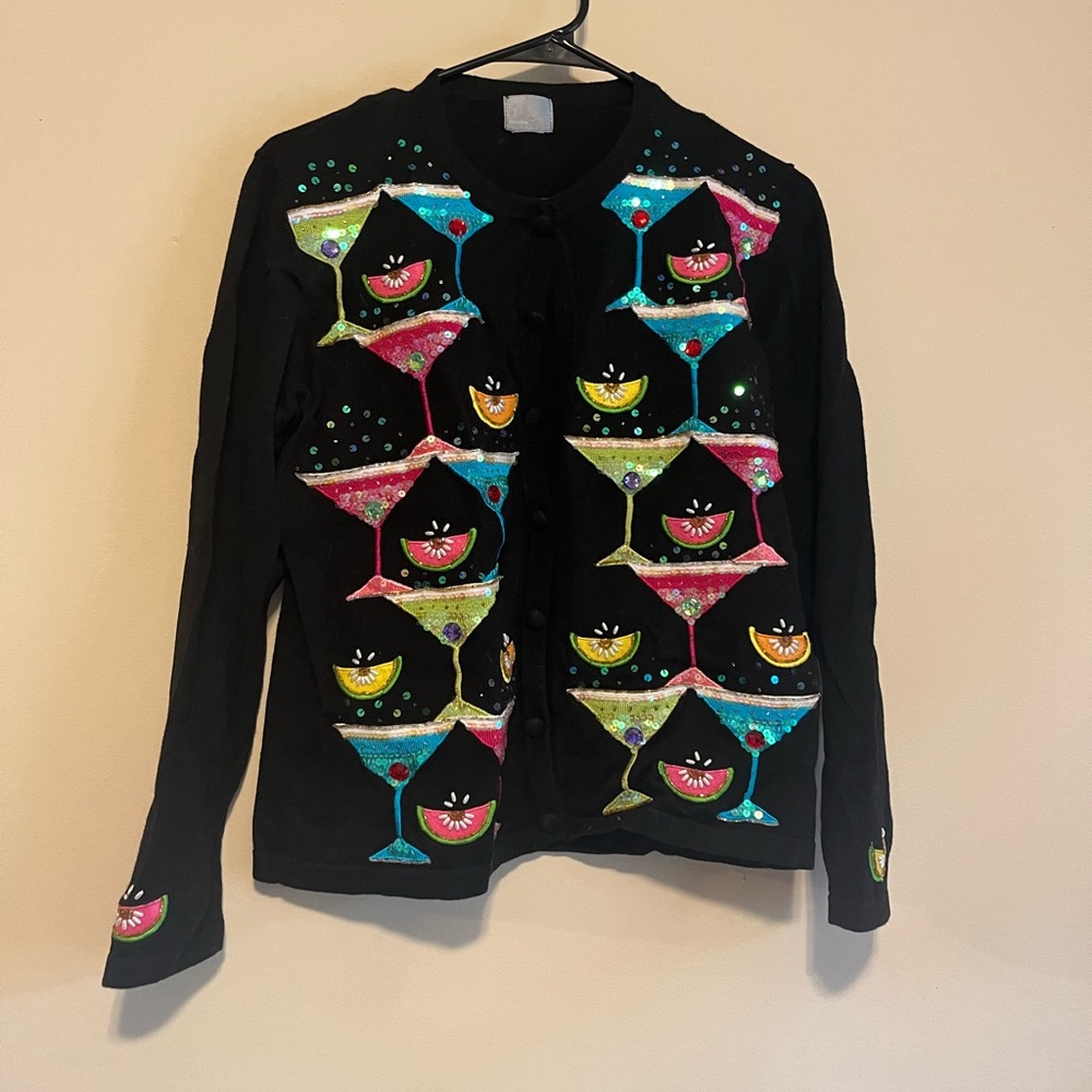 Vintage cocktail sweater cardigan